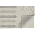 thumbnail image 4 of 5' X 8' Ivory Taupe And Tan Wool Geometric Tufted Handmade Stain Resistant Area Rug, 4 of 5