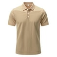 thumbnail image 2 of Alivor Mens Casual Polo Shirt Short Sleeves Ribbed Top S-XXXL, 2 of 5