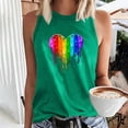 thumbnail image 2 of TDYHUAO Rainbow Heart Tank Tops for Women Summer Crew Neck Sleeveless LGBTQ Shirt Casual Vacation Tanks Lesbian Tank Top, 2 of 5