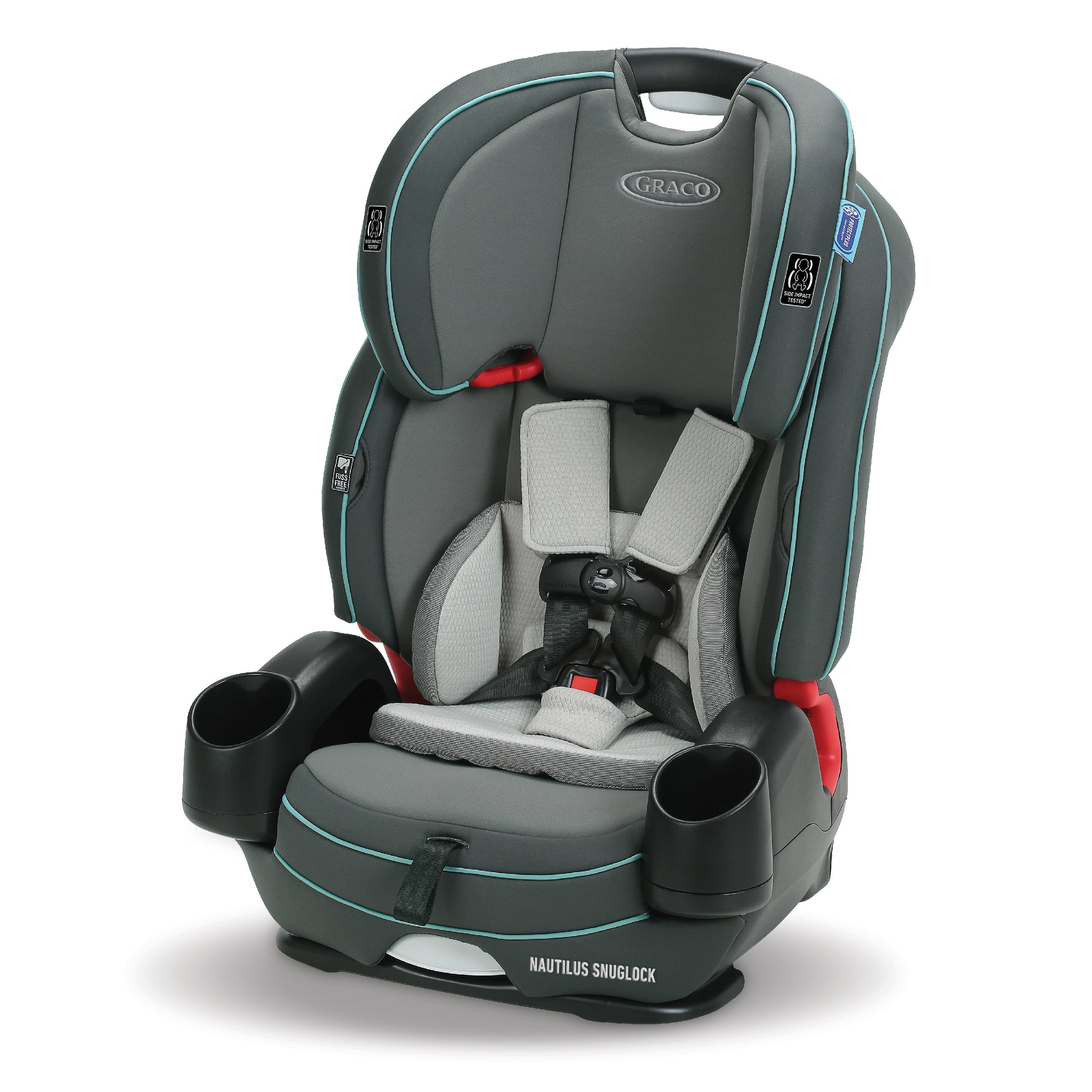 Graco Nautilus Snuglock 3 In 1 Harness Booster Car Seat Kanai Teal Com - How To Install Graco Nautilus Car Seat With Seatbelt