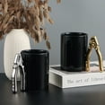 thumbnail image 2 of SIYTUAU Electroplated Gold Fun Handle Ceramic Mug In Gold Finish For Coffee Tea Home Office Kitchen And Gift Giving Gold, 2 of 7