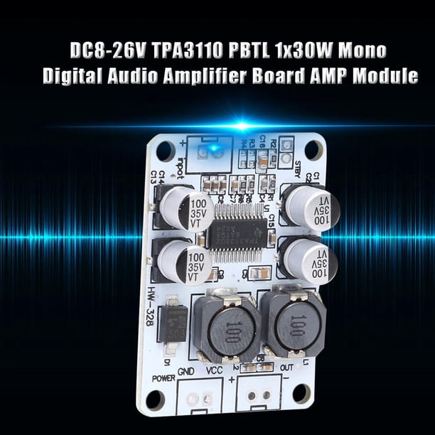 Tablero De Potencia Digital Dc8-26V Tpa3110 Pbtl 1X30W Mono Placa Amplificadora De Audio Digital Módulo Amp