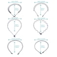 thumbnail image 2 of 6 Pcs Metal Headband for Men Women's Unisex Hair Band Black Spring Wavy Non-slip Fashion Sports Headwear Accessories, 2 of 5