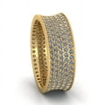 thumbnail image 3 of 4.00Ct Round Cut Natural Diamond 5Row Concave Style Anniversary Wedding Eternity Band Ring 10k Gold HI SI2, 3 of 3