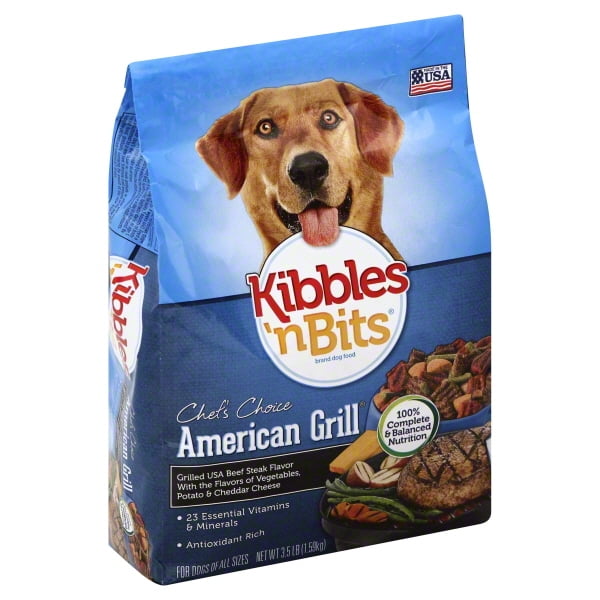Kibbles 'n Bits American Grill Grilled USA Beef Steak Flavor Dry Dog