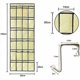 thumbnail image 3 of Rangement de Chaussures Suspendu 24 Poches sur la Porte Stockage de Chaussures Gain de Place Armoire Chaussures avec 4 Crochets, 3 of 4