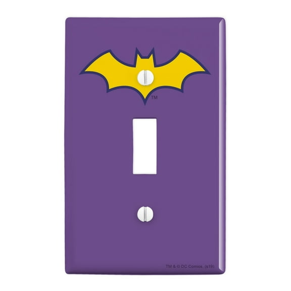 Batman Batgirl Logo Plastic Wall Decor Toggle Light Switch Plate Cover