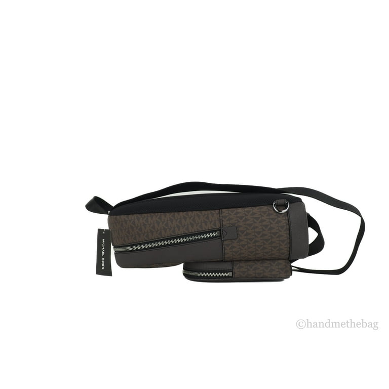 Michael Kors Cooper Medium Pebbled Leather Commuter Slingpack Bag - Brown