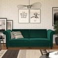 thumbnail image 2 of DHP Dante Upholstered Futon, Green Velvet, 2 of 21