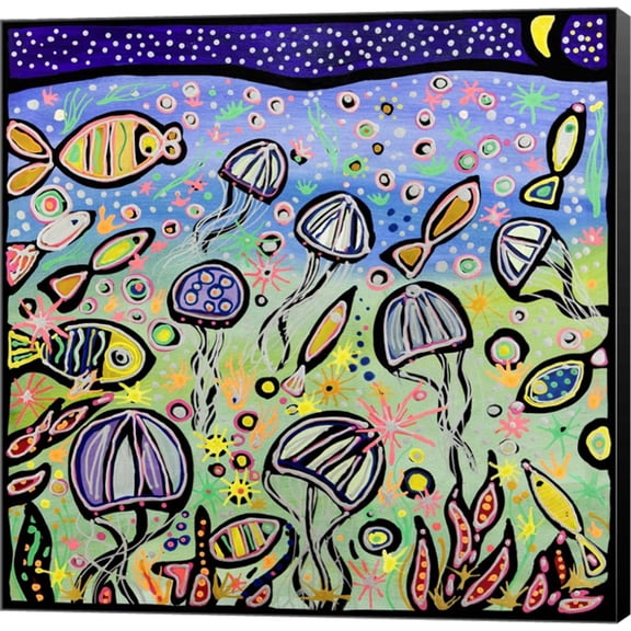 La Danza Delle Meduse by Wallas, Canvas Wall Art, 12W x 12H