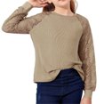 thumbnail image 3 of LANGWYQU Hollow Up Long Sleeve Kids Casual Children Girls Shirt Blouse 5- 14 Years, 3 of 5