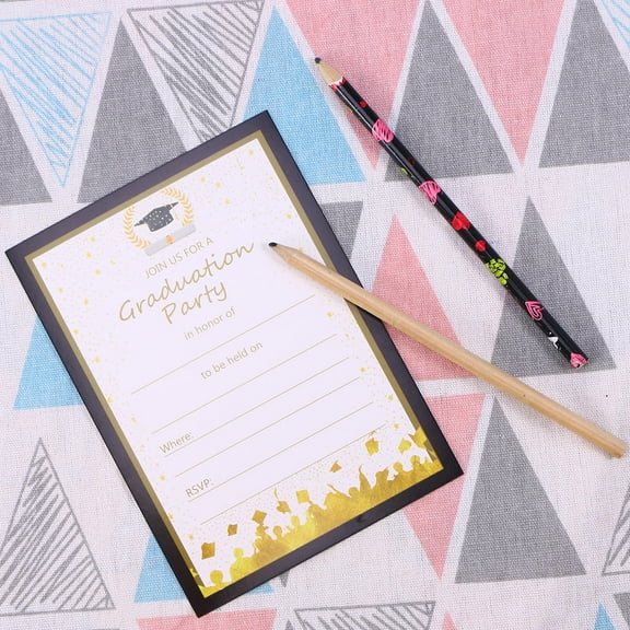 SEWCHICS 25Pcs White Graduation Party Activity Cards with Guest Messages