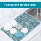 thumbnail image 5 of Paquete de 2 alfombrillas absorbentes para secar platos, lavables a máquina, para encimera de cocina, tamaño grande (vid azul), 5 of 8