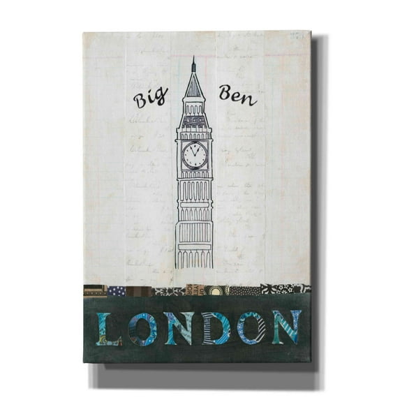 Epic Graffiti 'Big Ben' by Courtney Prahl, Canvas Wall Art, 18"x26"