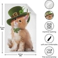 thumbnail image 5 of Cute St. Patrick Cat Kitchen Dish Towels Set of 1 Absorbent Hand Towels, Lint-Free 18"x28" Green Leprechaun Hat Dishcloths Fast Drying for Cooking Baking Home Clean, 5 of 7