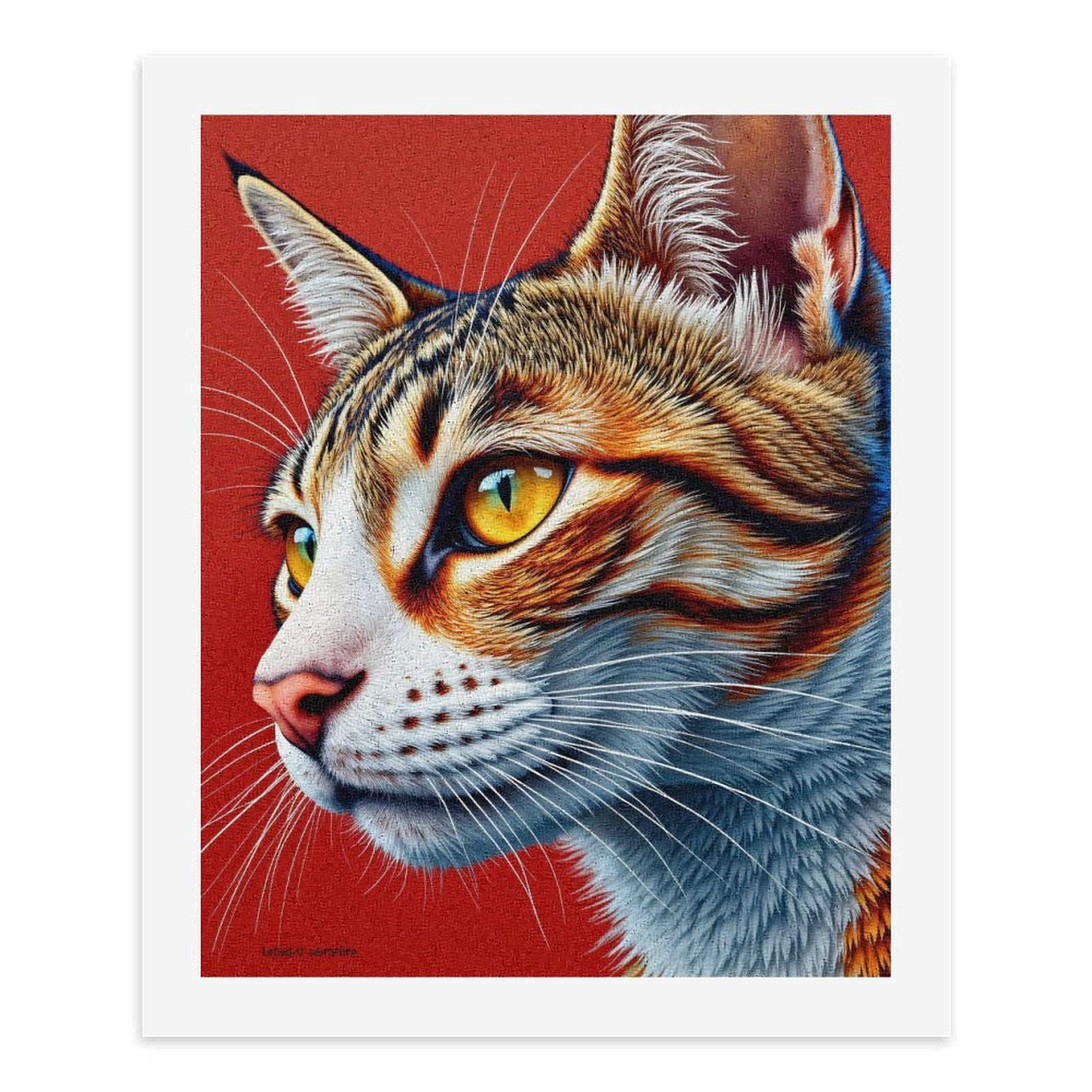 Paint By Numbers Kit for Adults Beginner - DIY Majestic Cat Portrait Art Canvas Painting Kits for Adults, Frameless Paint By Number for Adults for Home Wall Decor 16x20 Inch