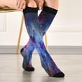 thumbnail image 5 of FREEAMG Galaxy Compression Socks for Women Men, Circulation Knee High Stockings for Running Cycling Medical, 1Pair, 5 of 7