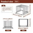 thumbnail image 2 of Grusce 2PCS 5-Slot Iron Cutting Board Racks, Kitchen Cabinet Organizer, 5 Tiered Shelves for Baking Trays, Cutting Board, Cookie Sheet, Muffin Pans, Countertop Bakeware Organizer with 5 Compartments, 2 of 11
