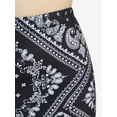 thumbnail image 2 of Rosegal Women's Plus Size Hanky Paisley Printed Pull On Wide Leg Pants, 2 of 5