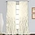 thumbnail image 3 of DiamondHome 1pc Cascade Shabby Chic Sheer Ruffled Curtain Panel (Beige, 50" X 84"), 3 of 3