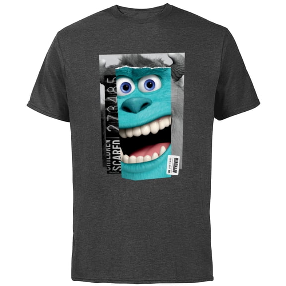 Disney and Pixar’s Monsters, Inc. Sulley Top Scarer - Short Sleeve Cotton T-Shirt for Adults - Customized-Charcoal