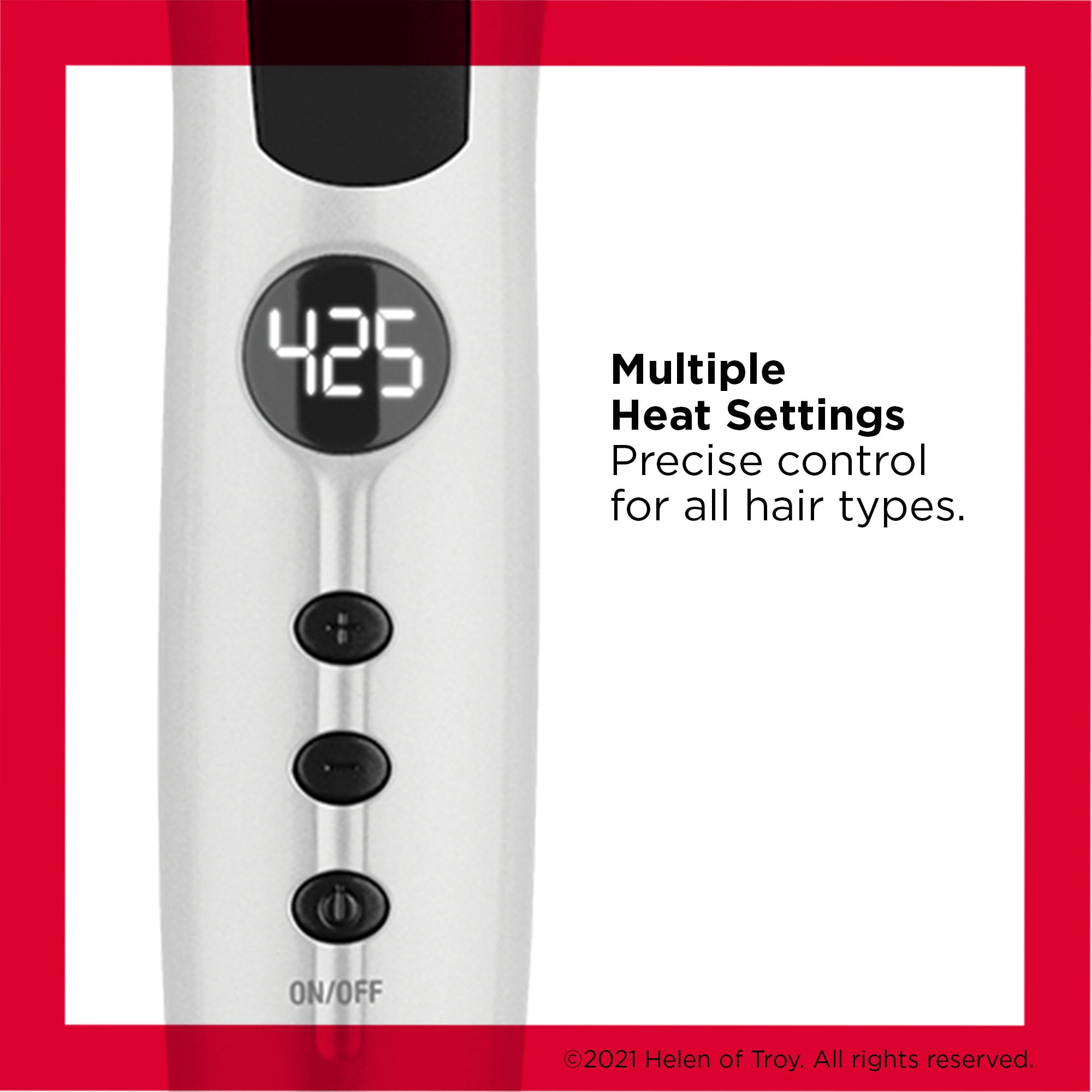Revlon Crystal C + Ceramic 1" Curling Iron, White