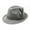 Grey, variant on Fedora Hats for Men Women: Classic Panama Hat with Short Brim, Feather Hat with Feather - for Leisure Holiday