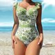 thumbnail image 2 of Faldas de Verano de las Mujeres Vintage Impreso Falda de Playa Bikini Conservador Conjunto de Trajes de Baño, Poliéster Spandex para Vacaciones Informales, 2 of 9