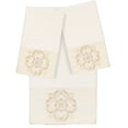 thumbnail image 3 of Authentic Hotel and Spa  100% Turkish Cotton Alyssa 3PC Embellished Towel Set White, 3 of 5