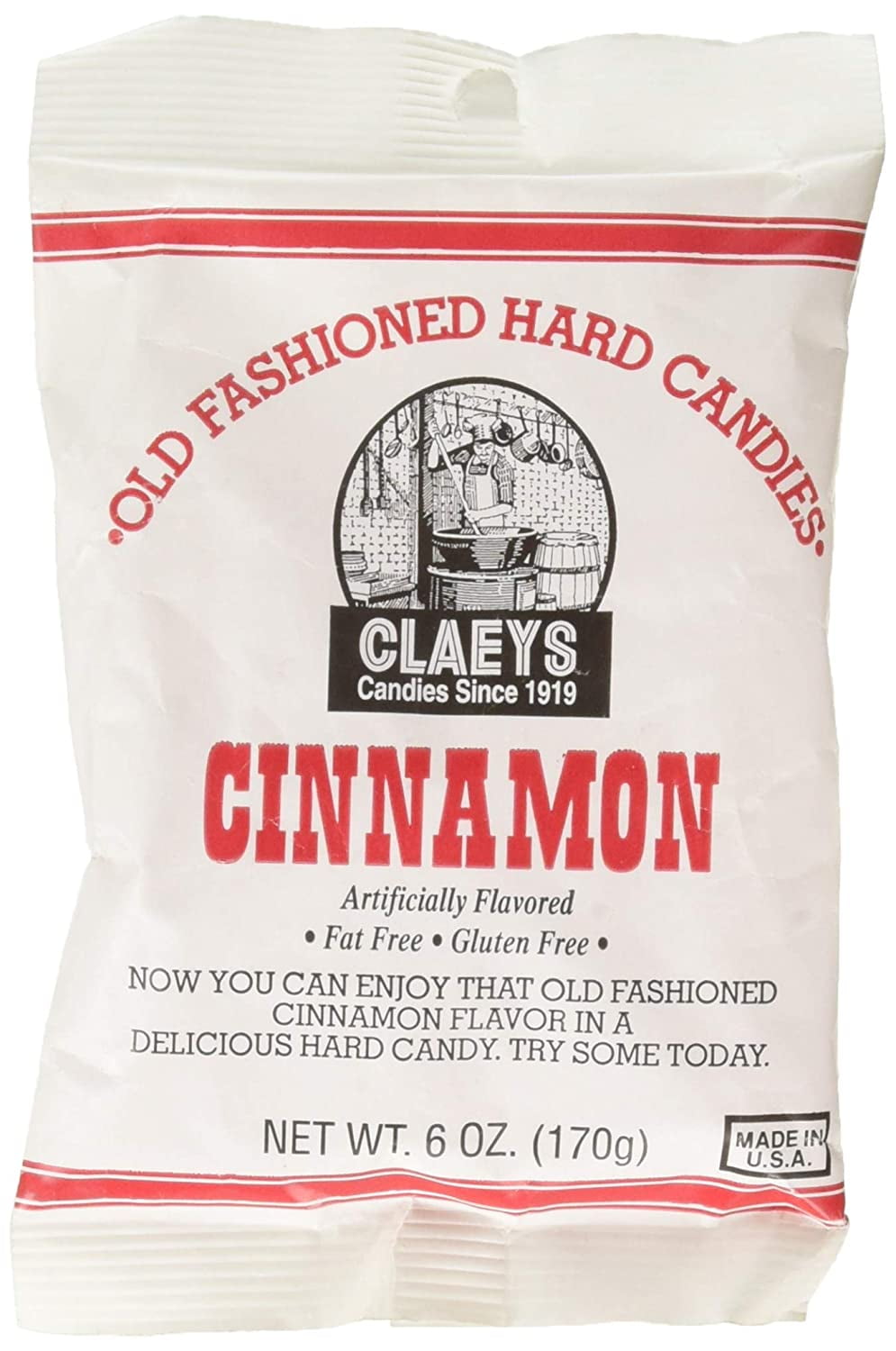 Claeys Old Fashioned Cinnamon Candy, 6Ounce Bags (Pack of 12)