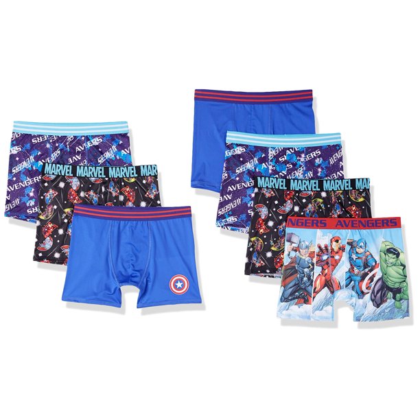 Calzoncillos tipo bóxer Marvel Avengers Classic, paquete de 7, para niños de 4 a 12 años