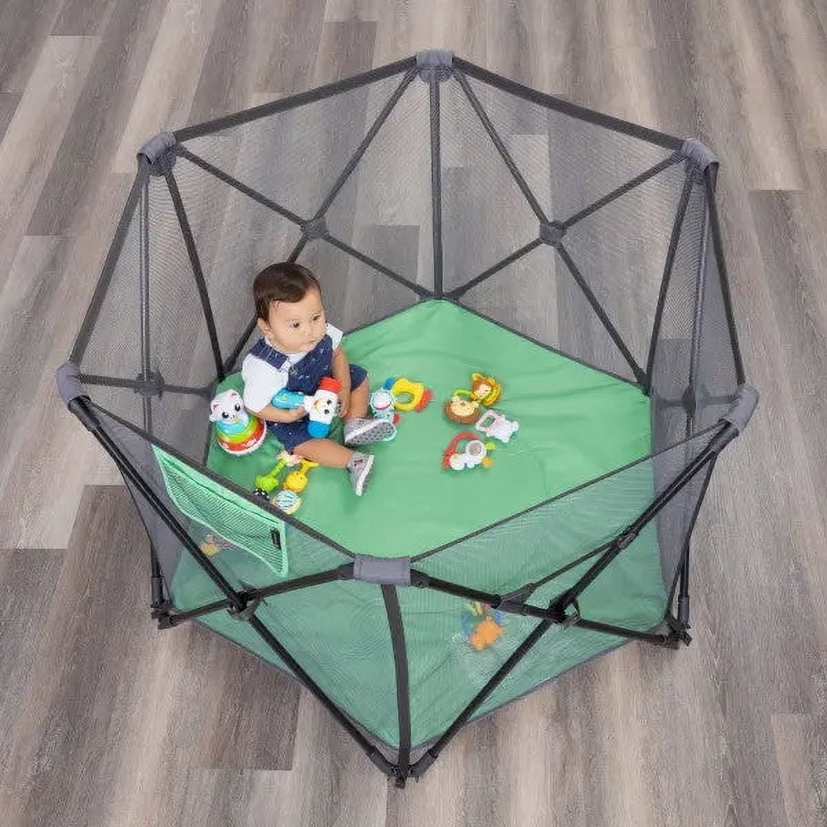Baby Trend Play Zone Pop-up Play Pen for Toddlers, Playful Green