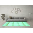 thumbnail image 3 of Ahgly Company Indoor Rectangle Solid Turquoise Blue Modern Area Rugs, 8' x 12', 3 of 4