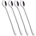 thumbnail image 1 of 9-Inch Long Handle Iced Tea Spoon, Coffee Spoon, Ice Cream Spoon, Stainless Steel Cocktail Stirring Spoons, Set of 4 black, 1 of 5