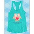 thumbnail image 3 of Dad And Baby Hands Racerback Tank Women -Image by Shutterstock, Female Small, 3 of 4