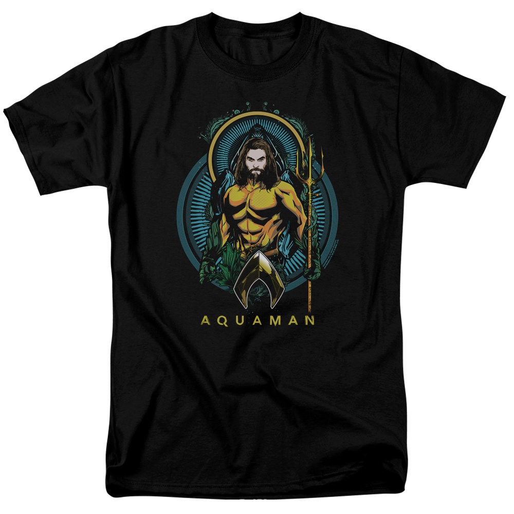 Aquaman Movie Aqua Nouveau S/S Adult 18/1 T-Shirt Black