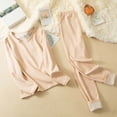 thumbnail image 2 of Women's Solid Color Seamless Thermal Underwear Heat Generating Double Base Layer Set, 2 of 4