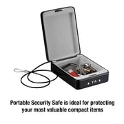 SentrySafe P005C Portable Security Safe with Combination Lock, 5.9 in. x 8 in. x 2.6 in, Black