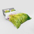 thumbnail image 3 of Ambesonne Watercolor Bedding Set 3 Pcs, Purple Cosmos Flora, Twin, Purple Apple Green White, 3 of 3