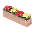 thumbnail image 1 of Cama De Flores Para Casa De Muñecas, Hermosa Resina De Madera Para Maceta De Casa De Muñecas 1:12 Para Alféizar De Ventana, 1 of 7