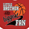 thumbnail image 4 of Inktastic Little Brother and Biggest Fan Basketball Player Boys Baby Bib, 4 of 4