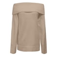 thumbnail image 5 of DHFJKG Batwing Long Sleeve Sweaters Women Off Shoulder Knitted Pullover Soft Casual Loose Fit Fashion Spring Fall Outfits Trendy Tops, 5 of 6