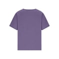 thumbnail image 7 of Gauze Shirts for Women Casual Crew Neck Short Sleeve Tops Lightweight Loose Boho Blouses Summer Beach Vacation Outfits Purple S, 7 of 7