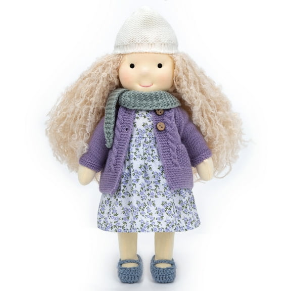 BlissfulPixie Handmade Present for Kids Waldorf Collect Rag Doll Birthday Present with Exquisite Box-Sarah 12"