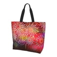 thumbnail image 2 of Fuzoiu Fireworks Print Tote Bags for Women,Shoulder Bag, Gym Tote,Top Handle Ladies Shoulder Bags for Work Beach Travel and Shopping Grocery, 2 of 9