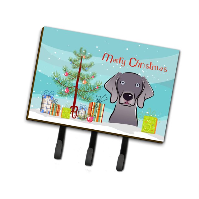 Caroline's Treasures BB1603TH68 Árbol de Navidad y correa de Weimaraner o llavero, grande, multicolor Caroline's Treasures BB1603TH68