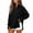Black, variant on Womens Thumb Hole Sweatshirt Quarter Zip Plus Size Pullover Side Split Hem Mock Neck Sweatshirts Lightweight Cozy Clothes For Biking Running XL