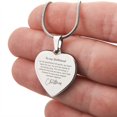 thumbnail image 3 of Engraved Heart Necklace - Snowflakes Fall Gently Girlfriend, 3 of 10