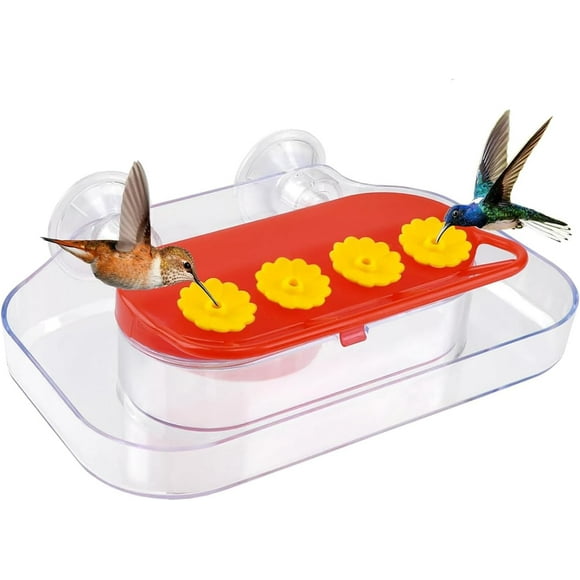 SHIQI-Window Bird Feeder Hummingbird Feeder for Outdoors, Bird Feeder Window Bird House Hanging Window Bird Feeder with Strong Sticker Hummingbird Feeder for Hanging Bird Water Station Trays