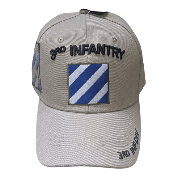 US Military 3rd Infantry Division Khaki Baseball Hat Cap